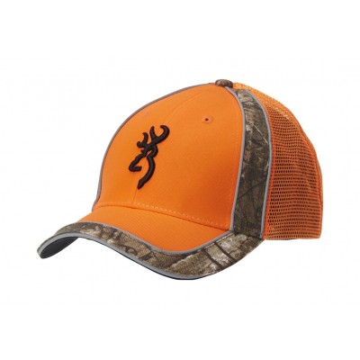 CASQUETTE DE CHASSE BROWNING ORANGE POLSON MESHBACK