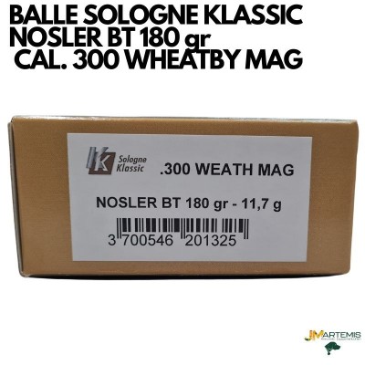 BALLE SOLOGNE KLASSIC CAL. 300 WHEATHERBY MAGNUM 180gr