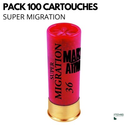 OFFRE PACK 100 CARTOUCHES SUPER MIGRATION CAL.12/70