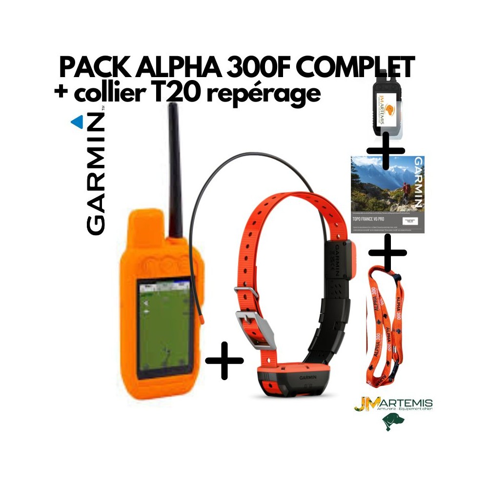 PACK GARMIN ALPHA 300F + COLLIER T20 REPERAGE