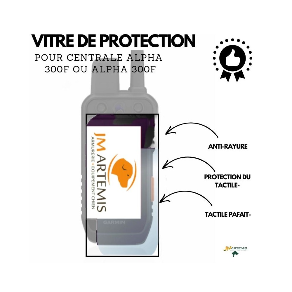 VITRE DE PROTECTION POUR CENTRALE GARMIN ALPHA 300F OU ALPHA 300I