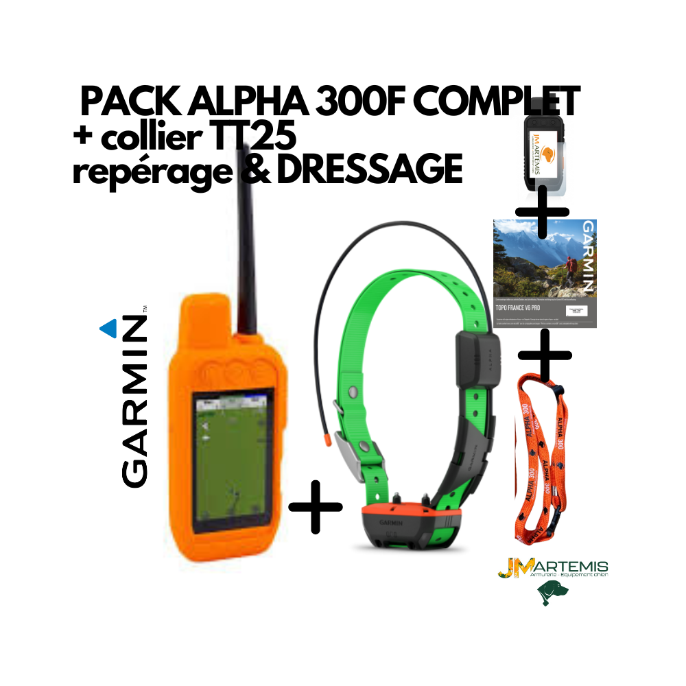 PACK ALPHA 300F + COLLIER GARMIN TT25 F REPERAGE ET DRESSAGE