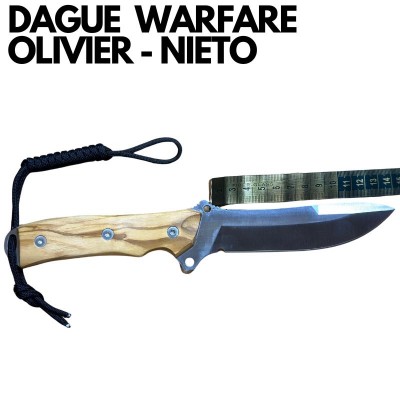 DAGUE DE CHASSE -WARFARE-OLIVIER-LAME 13CM- NIETO