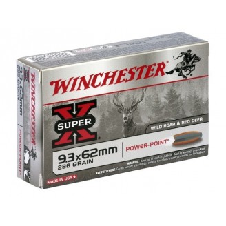 Boite de balles Winchester 9.3X62 Power point